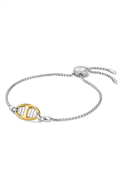 Judith Ripka Cielo Two-tone Friendship Slider Bracelet In Silver/gold