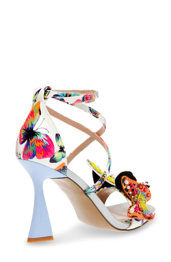 Shop Betsey Johnson Trudie Ankle Strap Sandal In White Multi