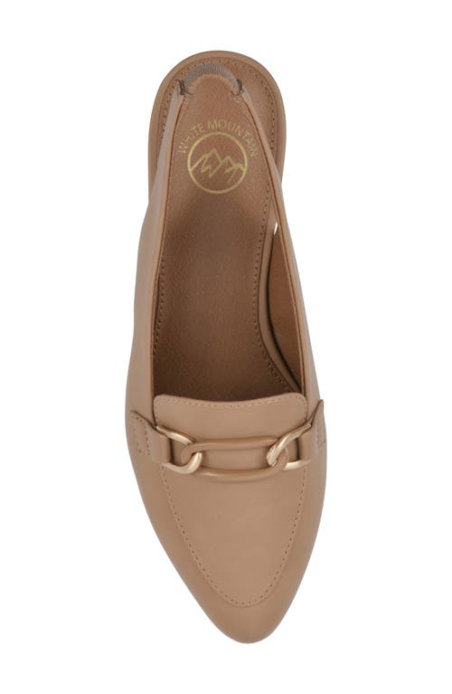 White Mountain Footwear Boreal Slingback Mule In Beige/smooth Leather