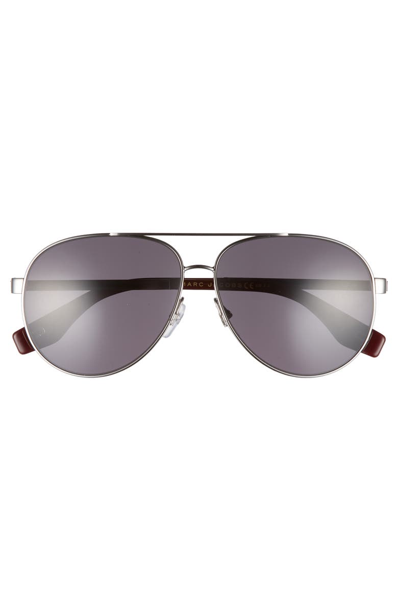 Marc Jacobs 61mm Polarized Metal Aviator Sunglasses, Alternate, color, 