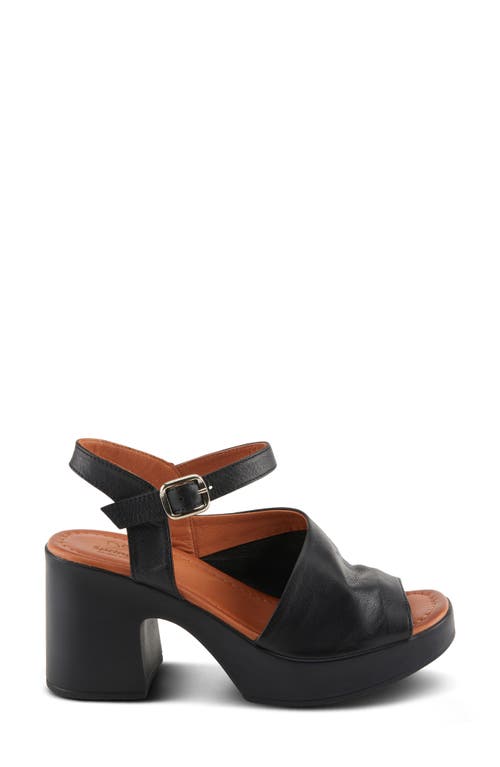 Shop Spring Step Cello Ankle Strap Platform Sandal In Black