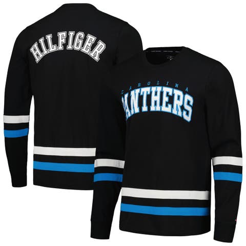 Men's Tommy Hilfiger Black/Blue Carolina Panthers Nolan Long Sleeve T-Shirt