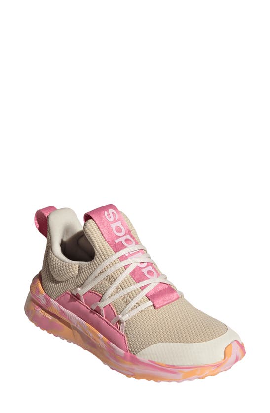 Adidas Originals Kids' Lite Racer Adapt Sneaker In Wonder White/ Sand/ Pink