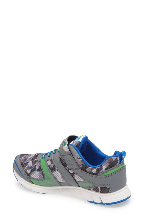 Shop Tsukihoshi Kids' Velocity Washable Sneaker In Gray/camo