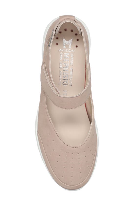 Shop Mephisto Marsia Mary Jane Flat In Light Taupe Bucksoft