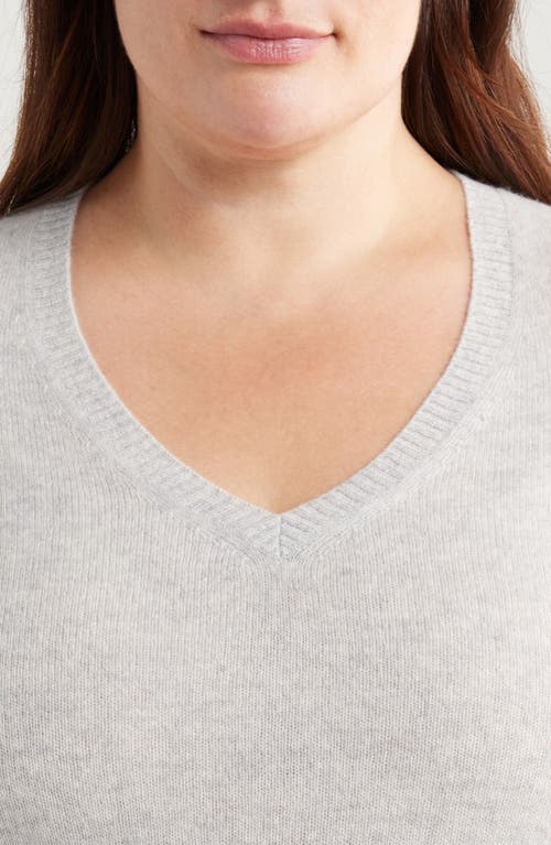 Shop Caslonr Caslon(r) V-neck Cashmere Sweater In Grey Light Heather