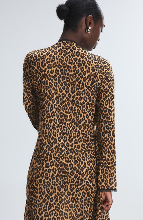 Savage X Fenty On The Prowl Robe In Suga Beige On The Prowl Print