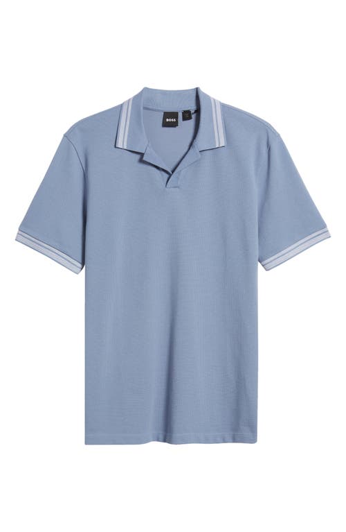 Shop Hugo Boss Boss Pye Polo In Open Blue