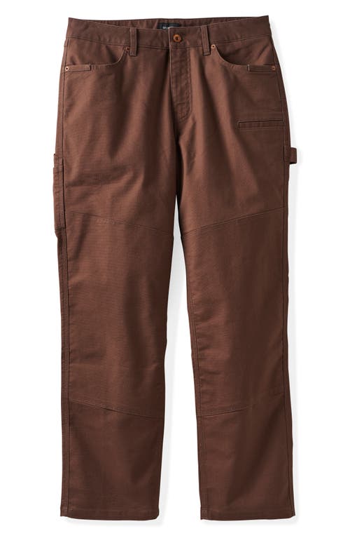 Shop Brixton Builders Flat Front Carpenter Pants In Pinecone Brown