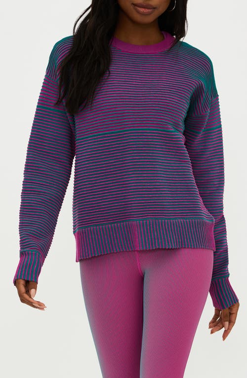 Shop Beach Riot Occulus Stripe Rib Sweater In Sorbet Two Tone