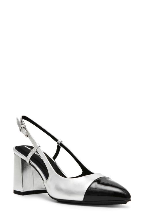 Shop Anne Klein Brinlee Pointed Toe Pump In Silver Multi