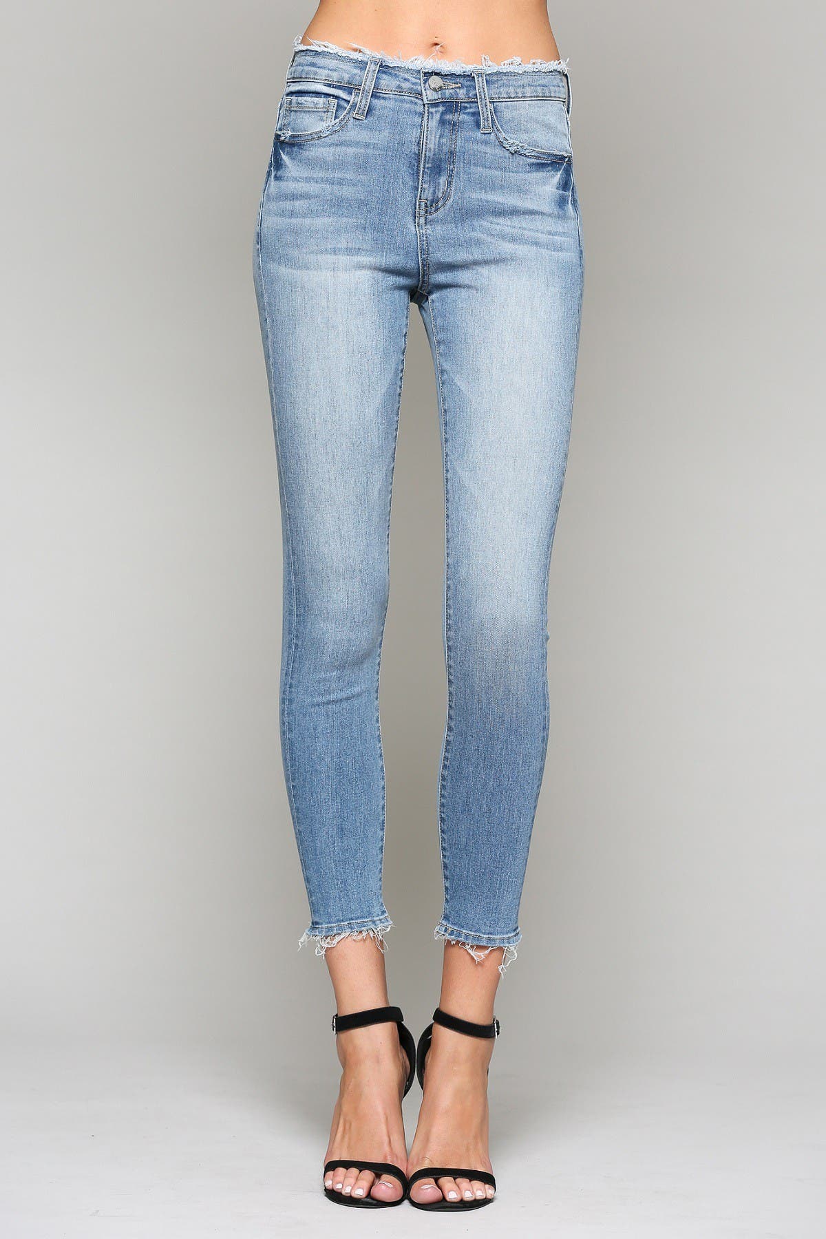 flying monkey frayed ankle jeans