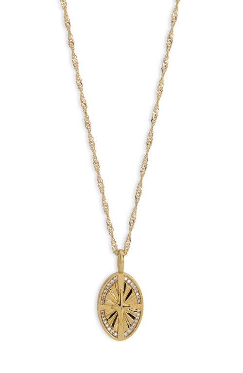 Irene Chain Wanderlust Cubic Zirconia Pendant Necklace in Gold