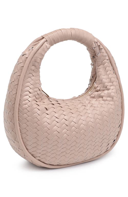 Moda Luxe Woven Circle Shoulder Bag In Natural