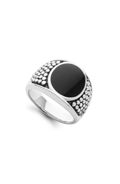 Lagos Anthem Onyx Ring In Onyx