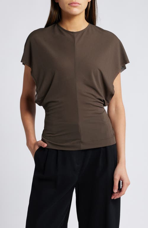 Shop Faithfull The Brand Brita Dolman Sleeve Top In Chocolate Brown