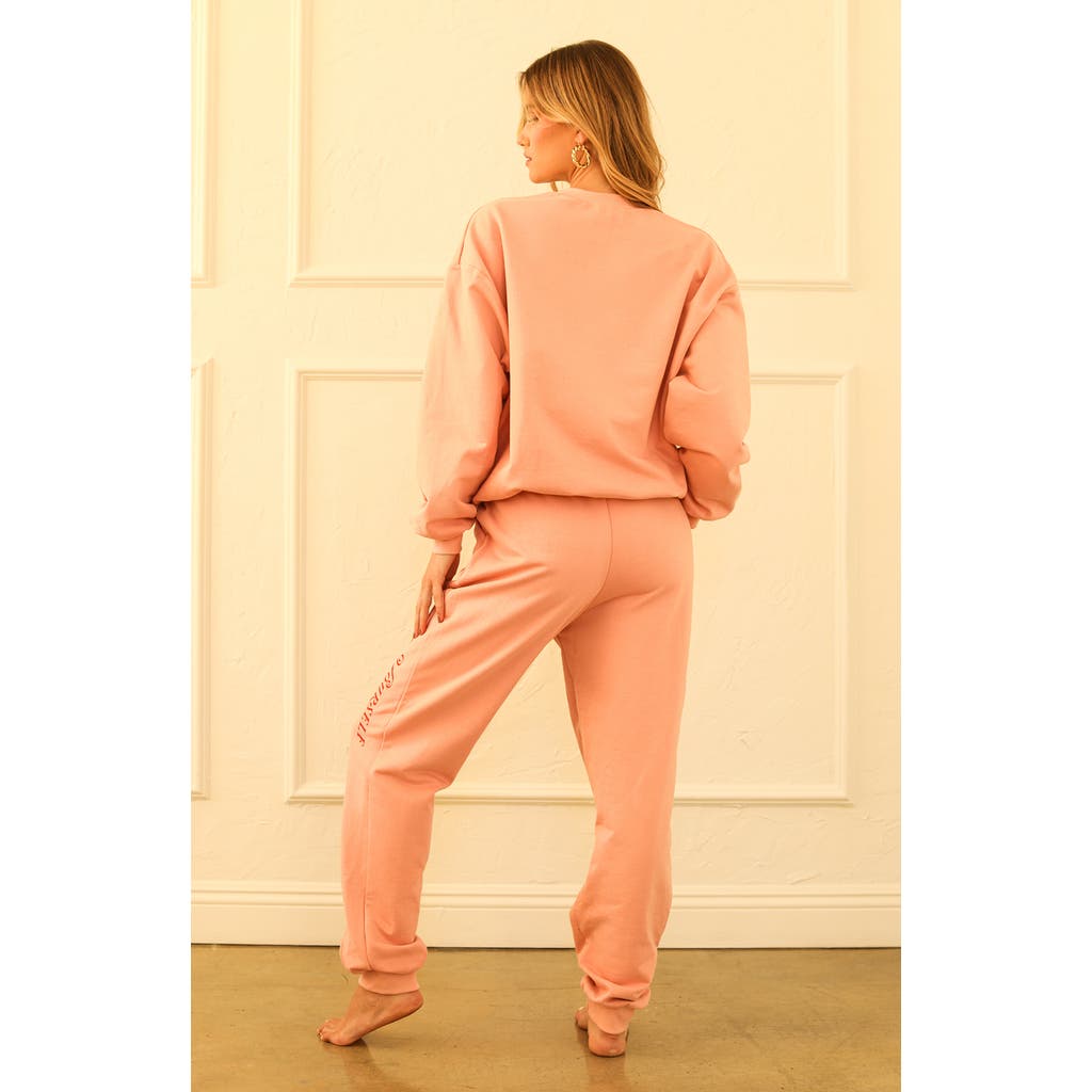 Dippin Daisys Love Yourself Drawstring Sweatpants In Pink Sands