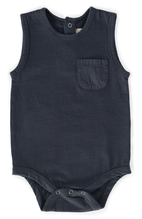 Pehr Organic Cotton Tank Bodysuit in Ink Blue at Nordstrom