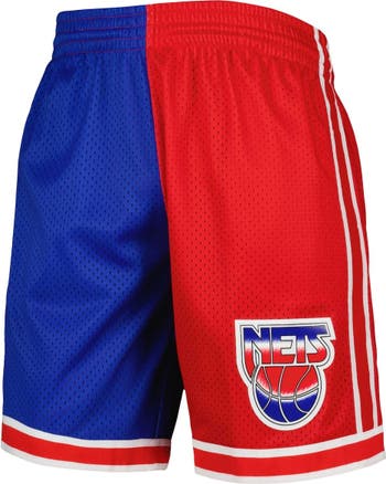 New Jersey Nets Mitchell & Ness Hardwood Classics 2006 Split Swingman Shorts  - Navy/Silver
