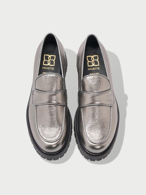 Shop Mavette Amalia Loafer In Silver