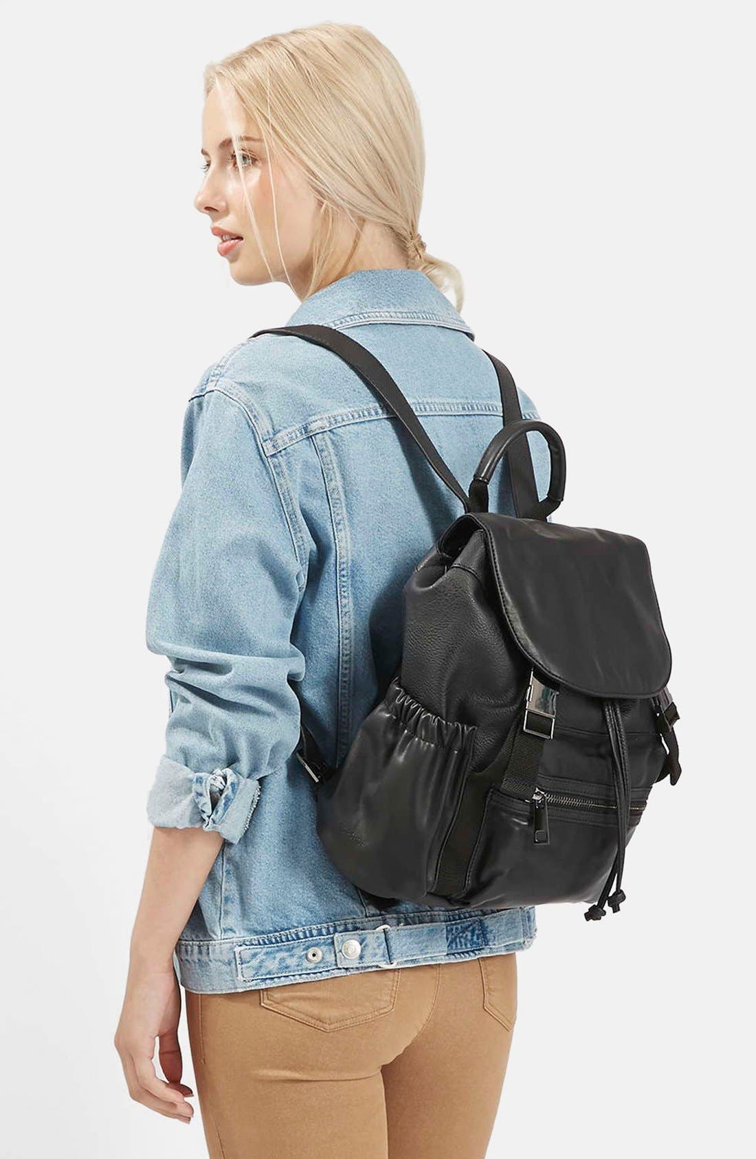 Sporty Faux Leather Backpack Nordstrom