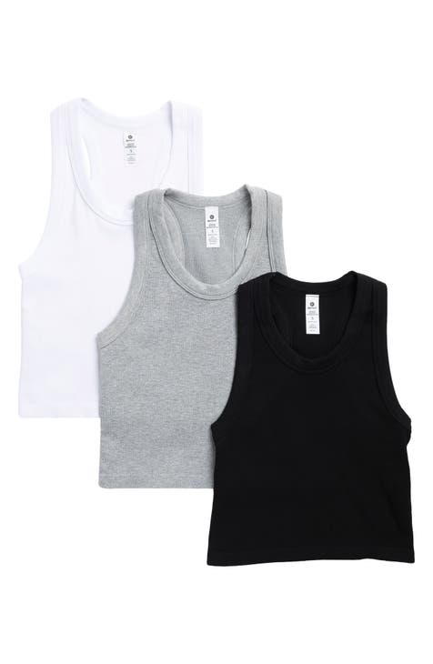 Setben Sexy Women Vest Solid Color Sleeveless Buttons Low Cut Knitted Slim  Tank Top T-shirt for Sports,White L