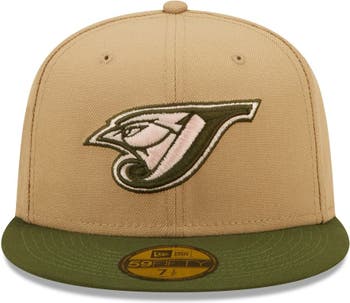 Men's New Era Khaki/Olive Pittsburgh Pirates Pink Undervisor 59FIFTY Fitted Hat