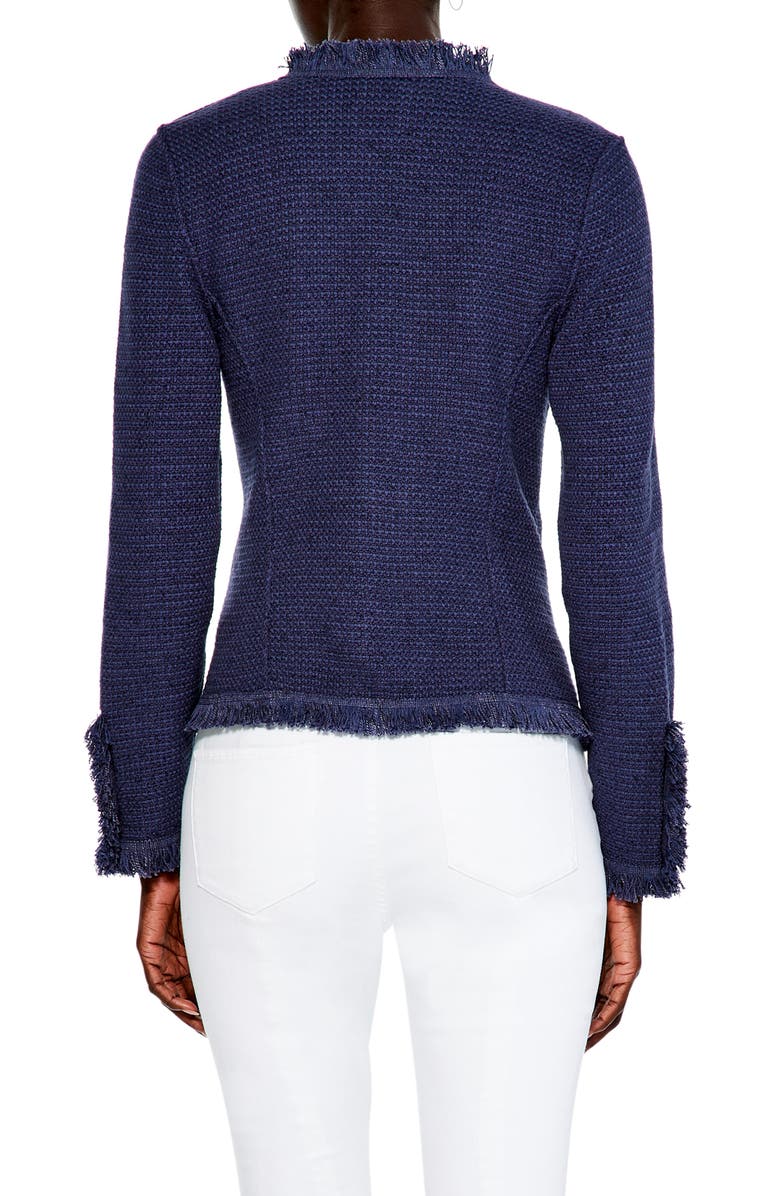 NIC+ZOE Fringe Mix Knit Jacket Nordstrom