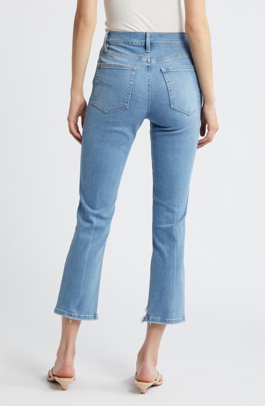 Shop Frame Le High Raw Step Hem Straight Leg Jeans In Clearwater Modern Chew