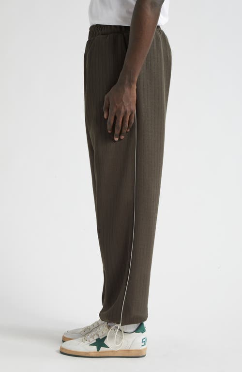 Shop Golden Goose Star Wide Leg Track Pants In Military Green/papyrus