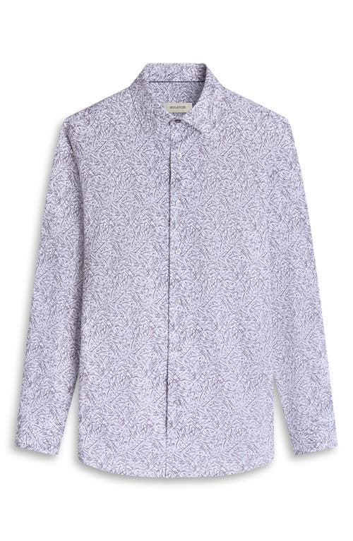 Bugatchi James Ooohcotton® Abstract Print Button-up Shirt In Zinc