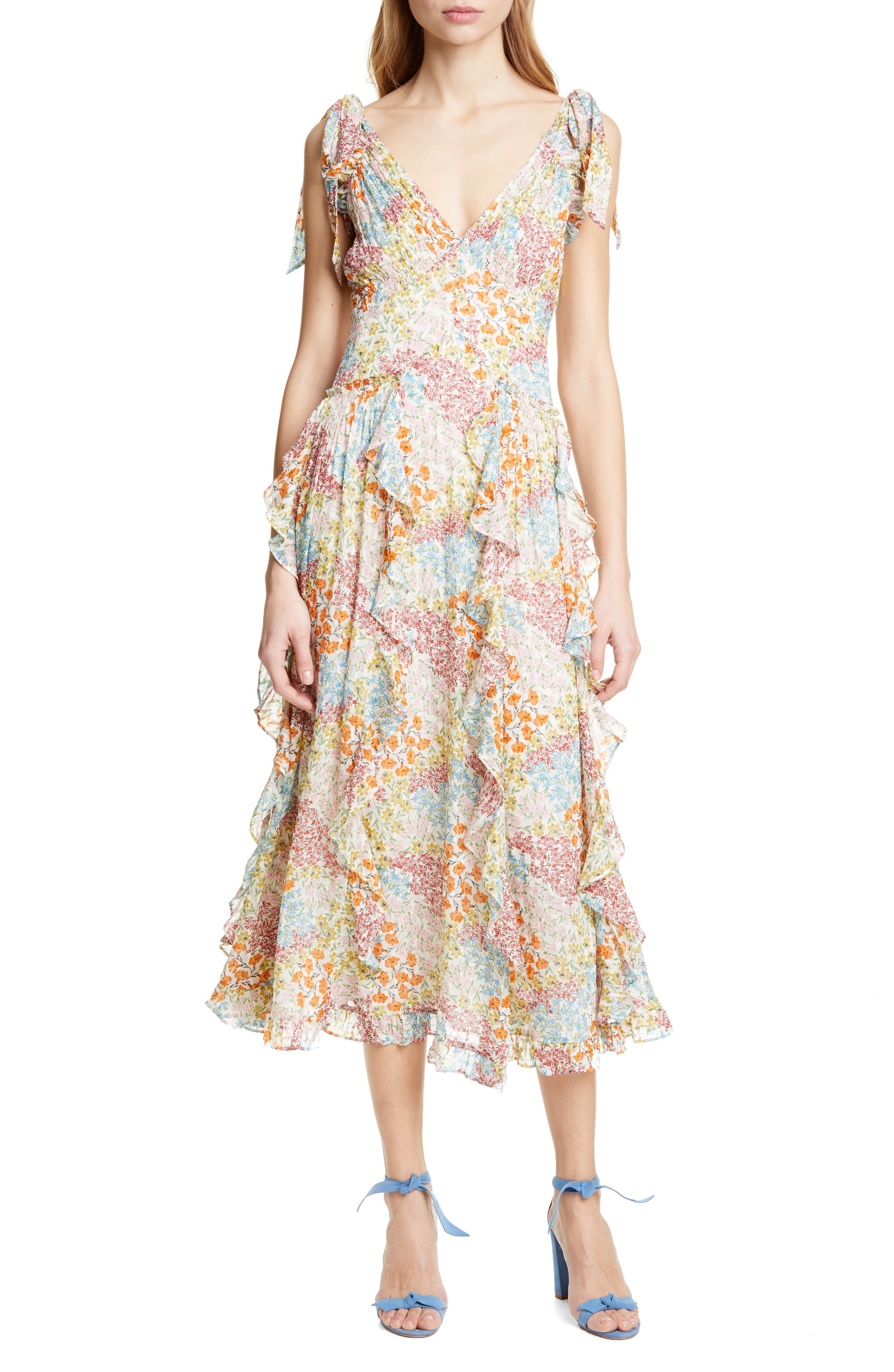 Rebecca Taylor Ave Floral Sundress, Ivory