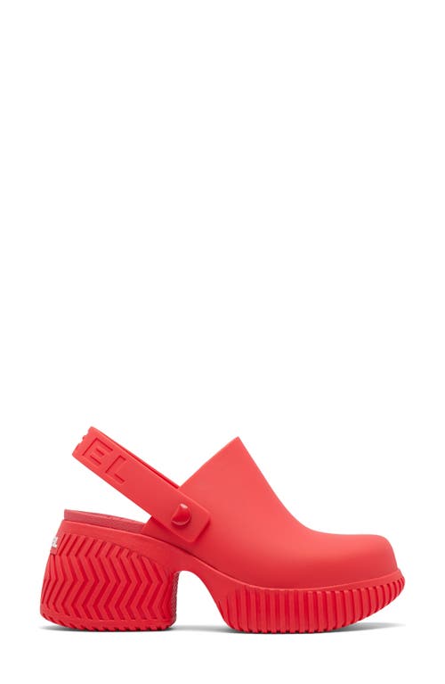 Sorel Ona Streetworks Slingback Platform Clog In Red Glo/sea Salt