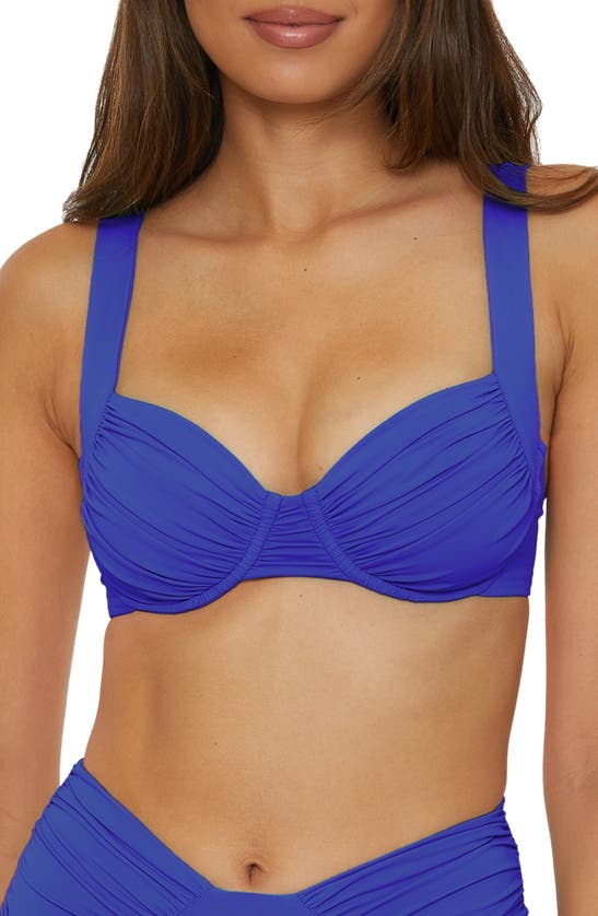 Shop Becca Color Code Underwire Bikini Top In Sapphire