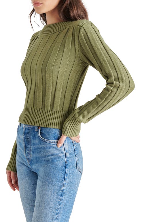 Shop Steve Madden Serra Rib Sweater In Burnt Olive