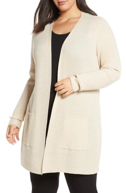 Eileen Fisher Simple Merino Wool Cardigan In Cashew | ModeSens