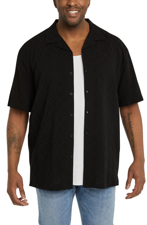 San Carlos Relaxed Fit Camp Shirt in Black