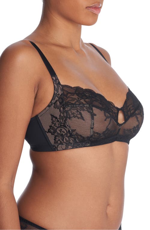 Shop Natori Statement Wireless Full Fit Bra In Blk/cafe