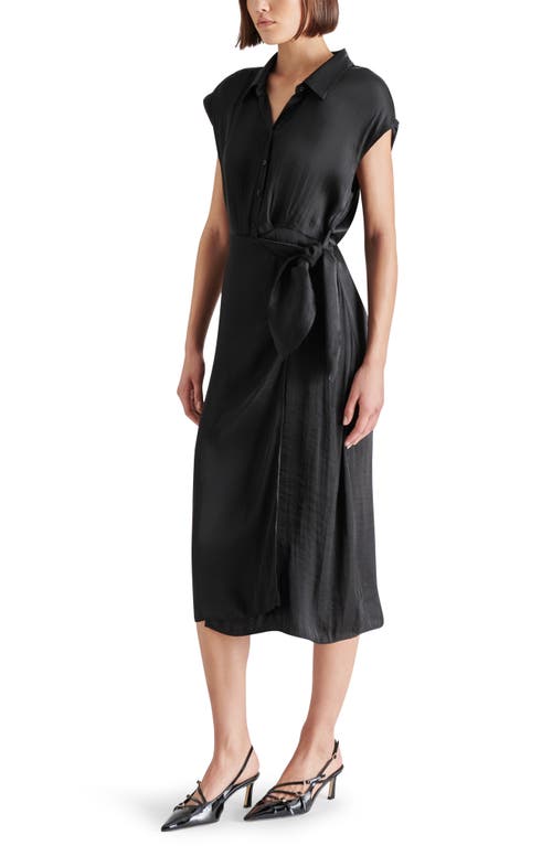 STEVE MADDEN STEVE MADDEN DESIREE FAUX WRAP MIDI DRESS 