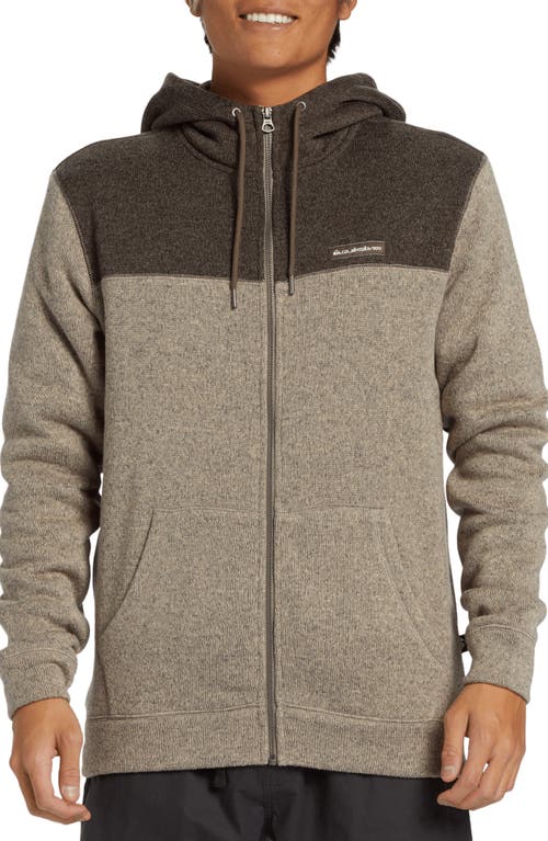 QUIKSILVER QUIKSILVER KELLER COLORBLOCK FLEECE LINED ZIP HOODIE 