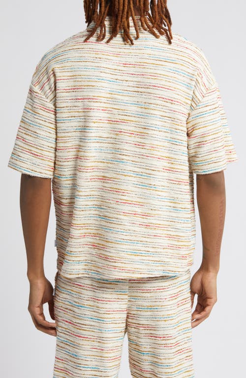 Shop Krost Sunset Stripe Johnny Collar Polo In Multi