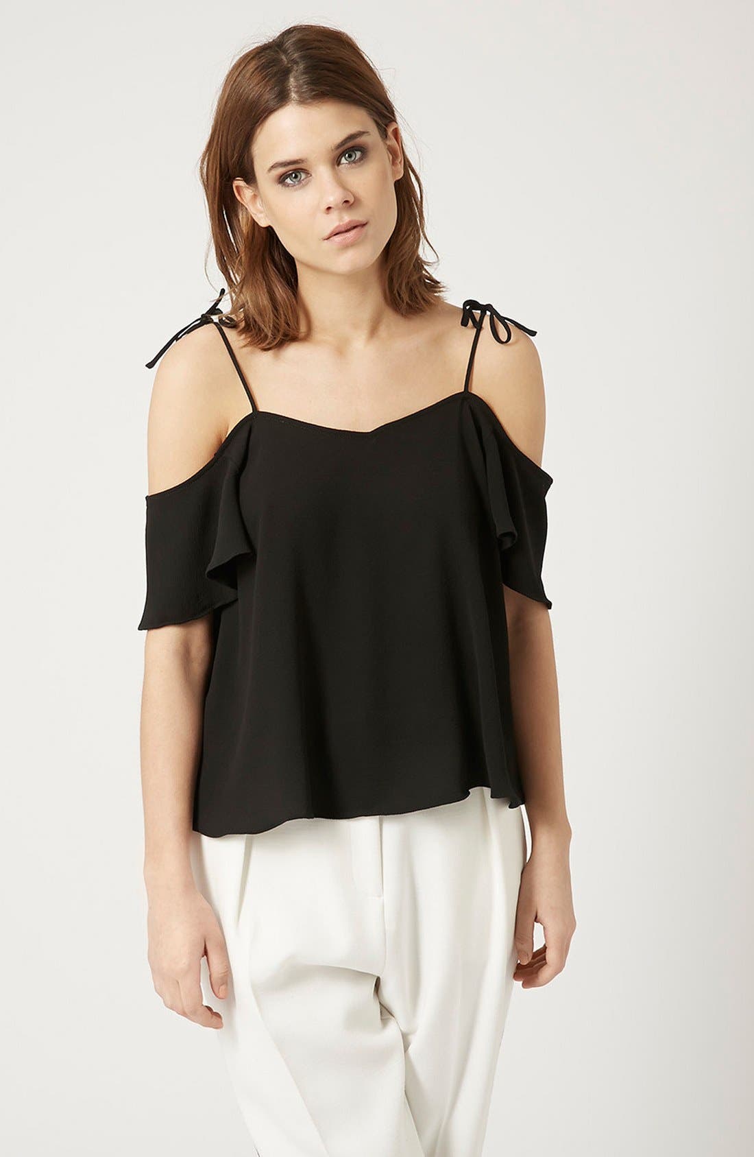 topshop cold shoulder top