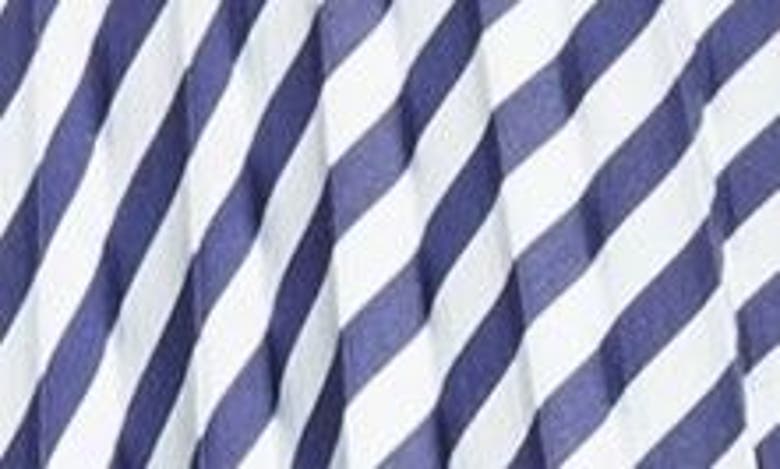 Shop Sacai X Thomas Mason Pleated Poplin Cargo Skirt In Navy Stripe