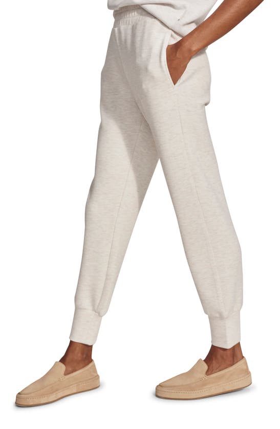 Shop Varley The Slim Cuff Joggers In Ivory Marl