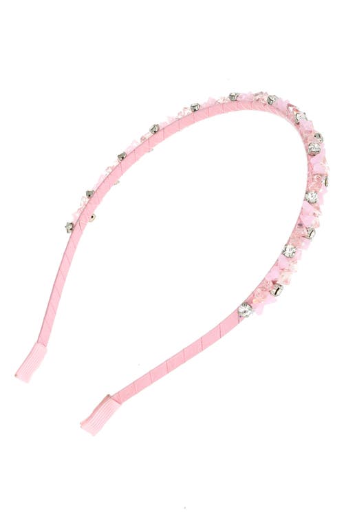 L. Erickson Rosebay Crystal Headband in Rose Pink at Nordstrom