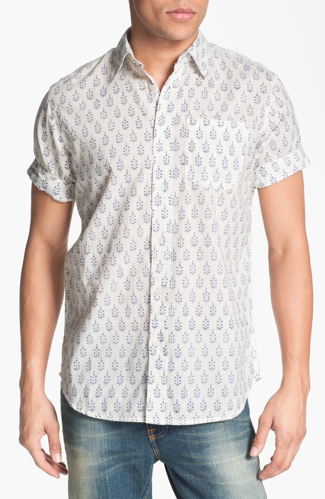 Just A Cheap Shirt Print Short Sleeve Woven Shirt Nordstrom