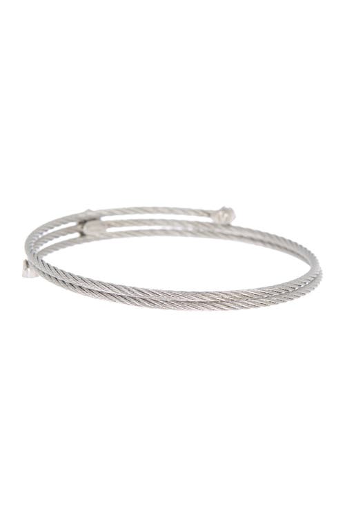 Shop Alor ® 18k Stainless Steel Cable Bangle Bracelet In Grey