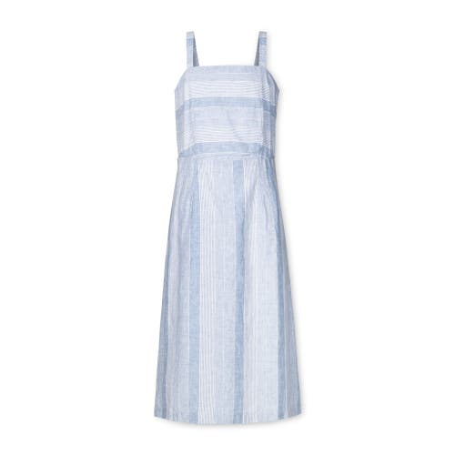 Shop Hope & Henry Sleeveless Sheath Dress In Blue Ombre Stripe Linen