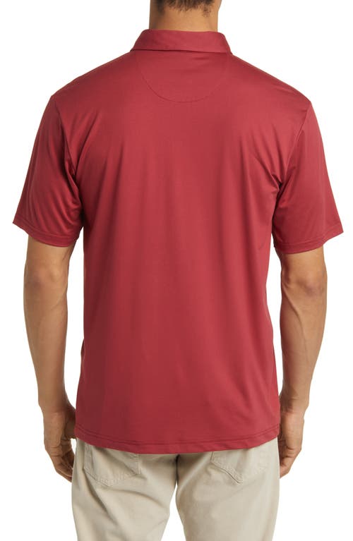 Shop Swannies James Solid Stretch Golf Polo In Red-heather