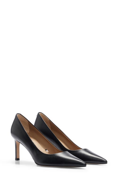 BOSS Janet Pointed Toe Pump Black Leather at Nordstrom,